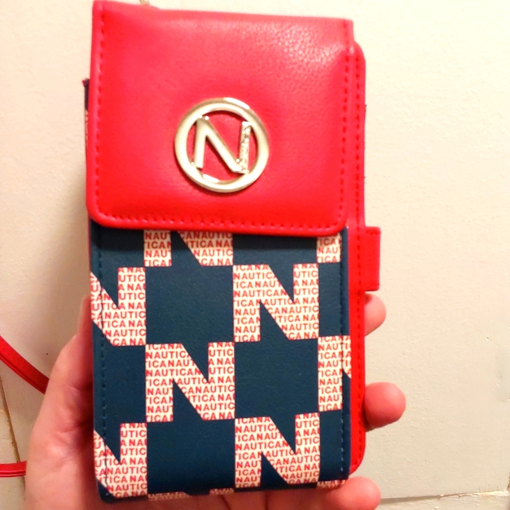 Nautica Red and Blue Phone/Wallet w/RFID blocking